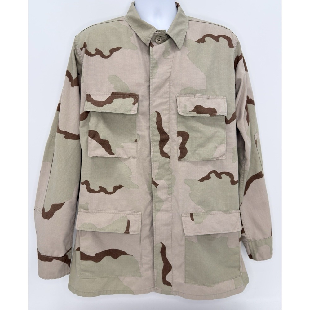 Vintage 1999 US Army DCU Desert Camo Combat Coat Medium X Long 3 Color BDU
